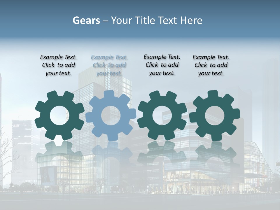 A Cityscape With Skyscrapers In The Background PowerPoint Template