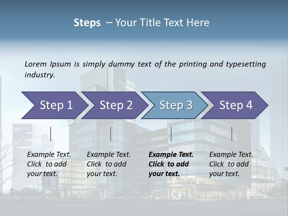 A Cityscape With Skyscrapers In The Background PowerPoint Template