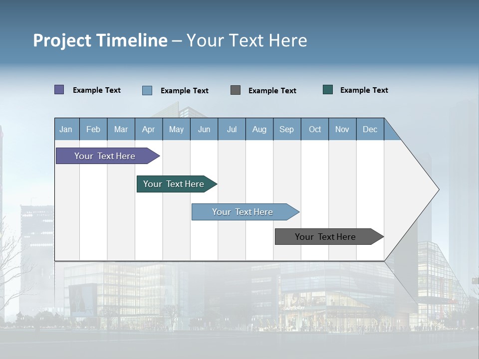 A Cityscape With Skyscrapers In The Background PowerPoint Template