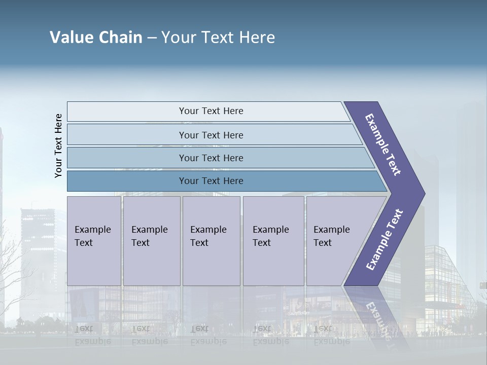 A Cityscape With Skyscrapers In The Background PowerPoint Template