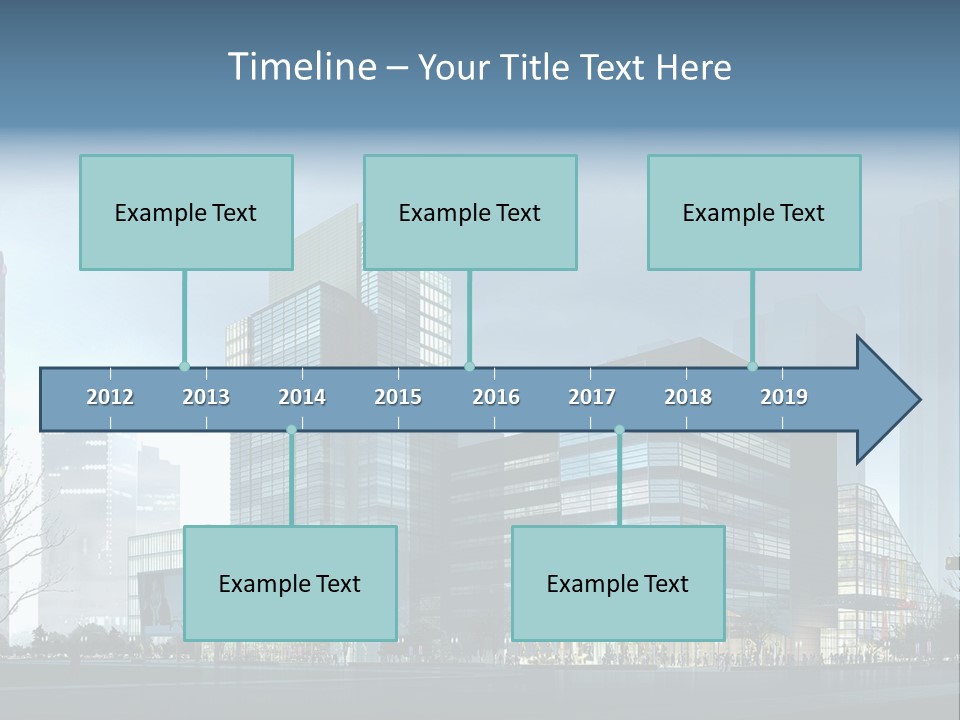 A Cityscape With Skyscrapers In The Background PowerPoint Template