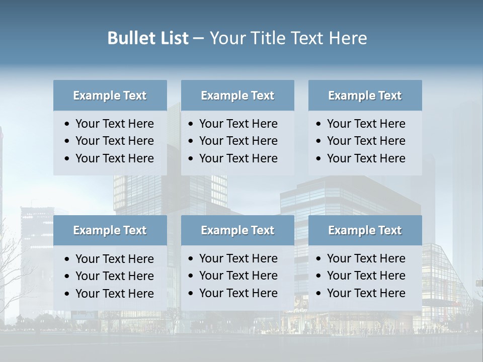 A Cityscape With Skyscrapers In The Background PowerPoint Template