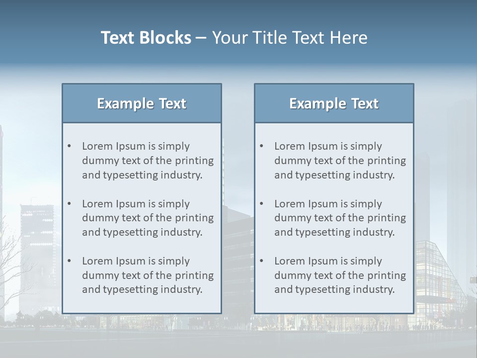 A Cityscape With Skyscrapers In The Background PowerPoint Template