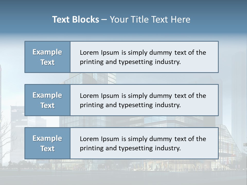 A Cityscape With Skyscrapers In The Background PowerPoint Template