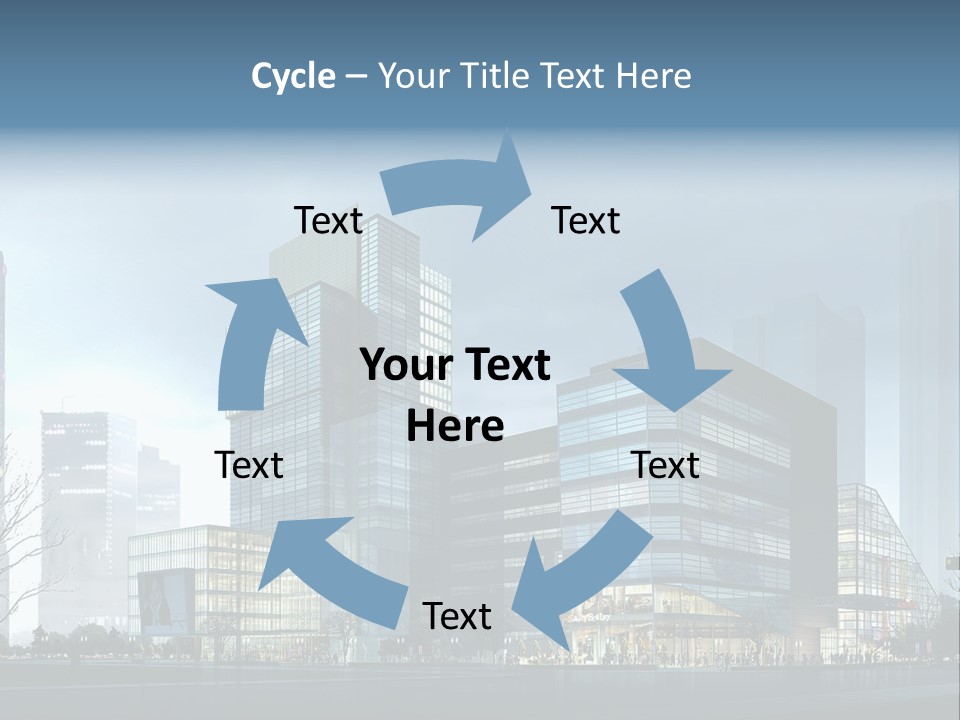 A Cityscape With Skyscrapers In The Background PowerPoint Template