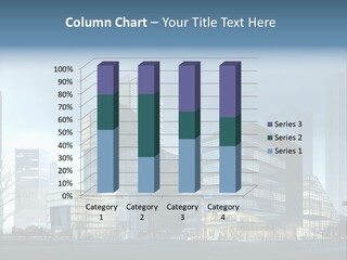 A Cityscape With Skyscrapers In The Background PowerPoint Template