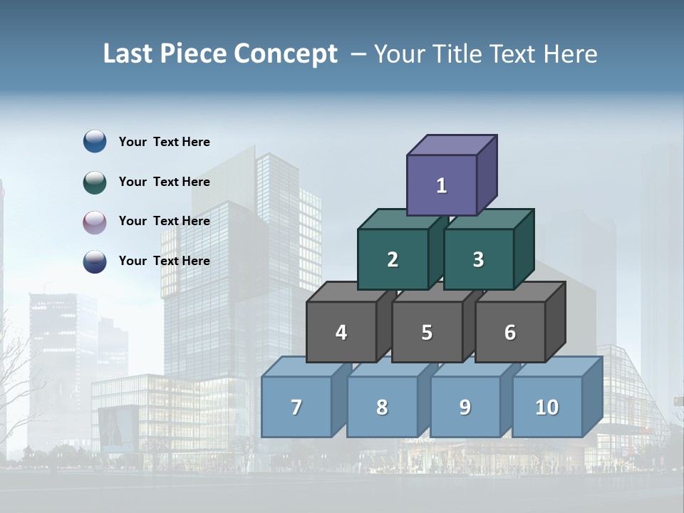 A Cityscape With Skyscrapers In The Background PowerPoint Template
