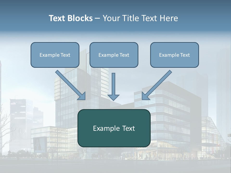 A Cityscape With Skyscrapers In The Background PowerPoint Template