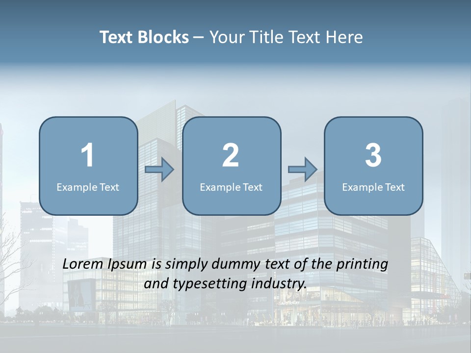 A Cityscape With Skyscrapers In The Background PowerPoint Template
