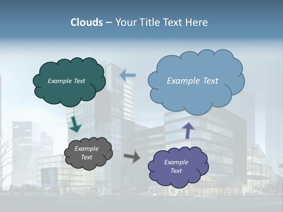A Cityscape With Skyscrapers In The Background PowerPoint Template