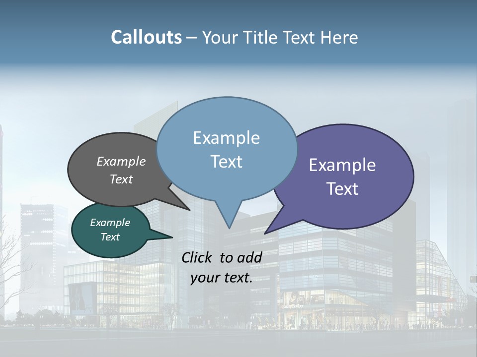 A Cityscape With Skyscrapers In The Background PowerPoint Template