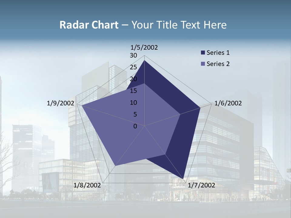 A Cityscape With Skyscrapers In The Background PowerPoint Template