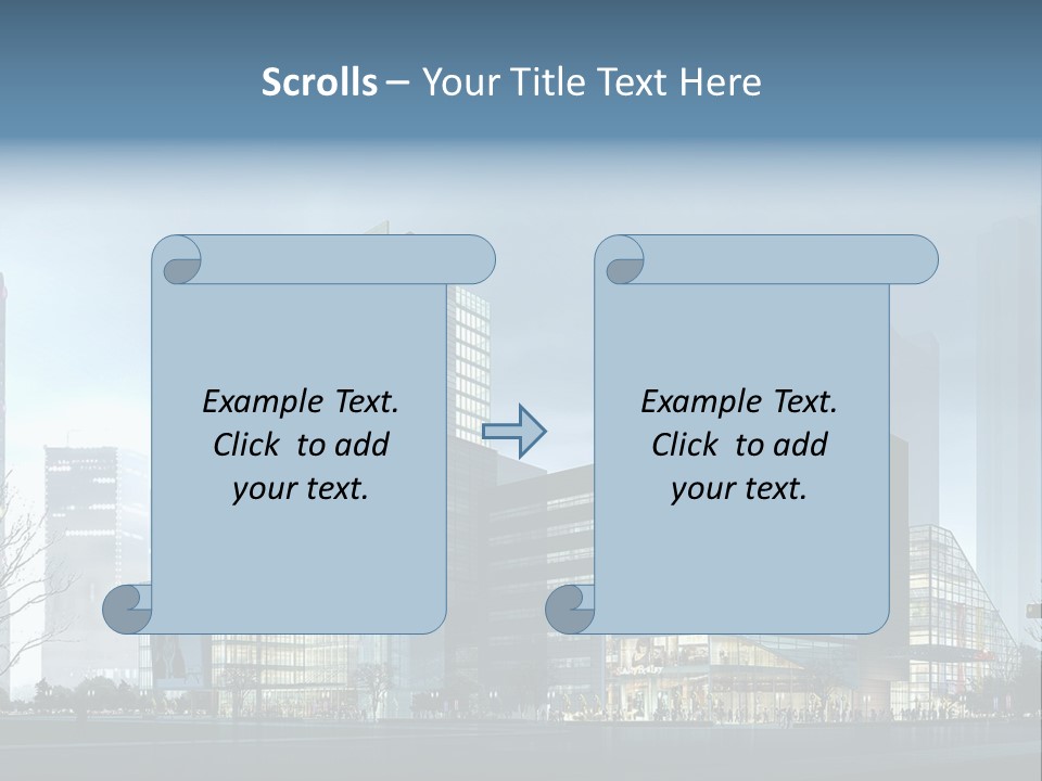 A Cityscape With Skyscrapers In The Background PowerPoint Template