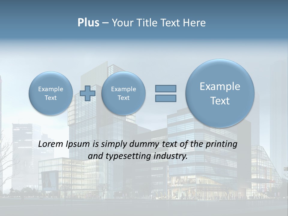 A Cityscape With Skyscrapers In The Background PowerPoint Template