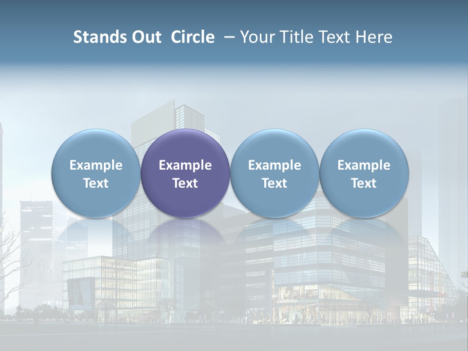 A Cityscape With Skyscrapers In The Background PowerPoint Template