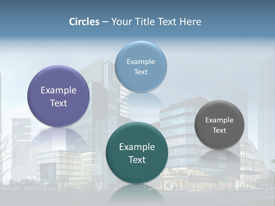 A Cityscape With Skyscrapers In The Background PowerPoint Template