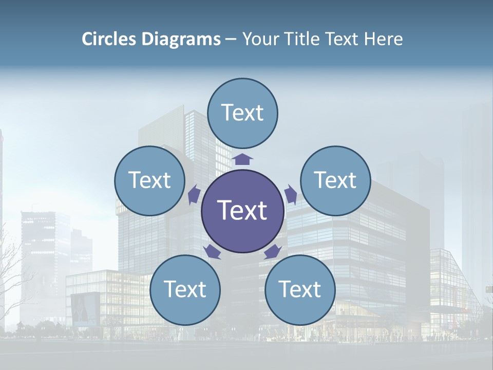 A Cityscape With Skyscrapers In The Background PowerPoint Template
