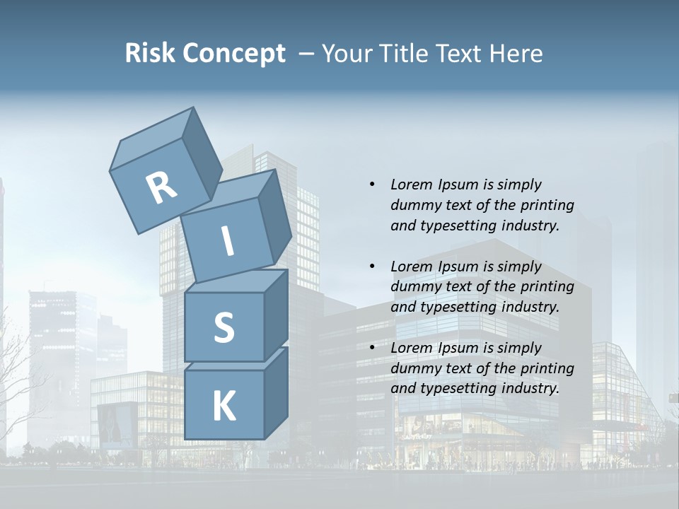 A Cityscape With Skyscrapers In The Background PowerPoint Template