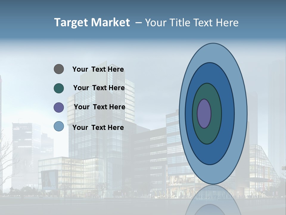 A Cityscape With Skyscrapers In The Background PowerPoint Template