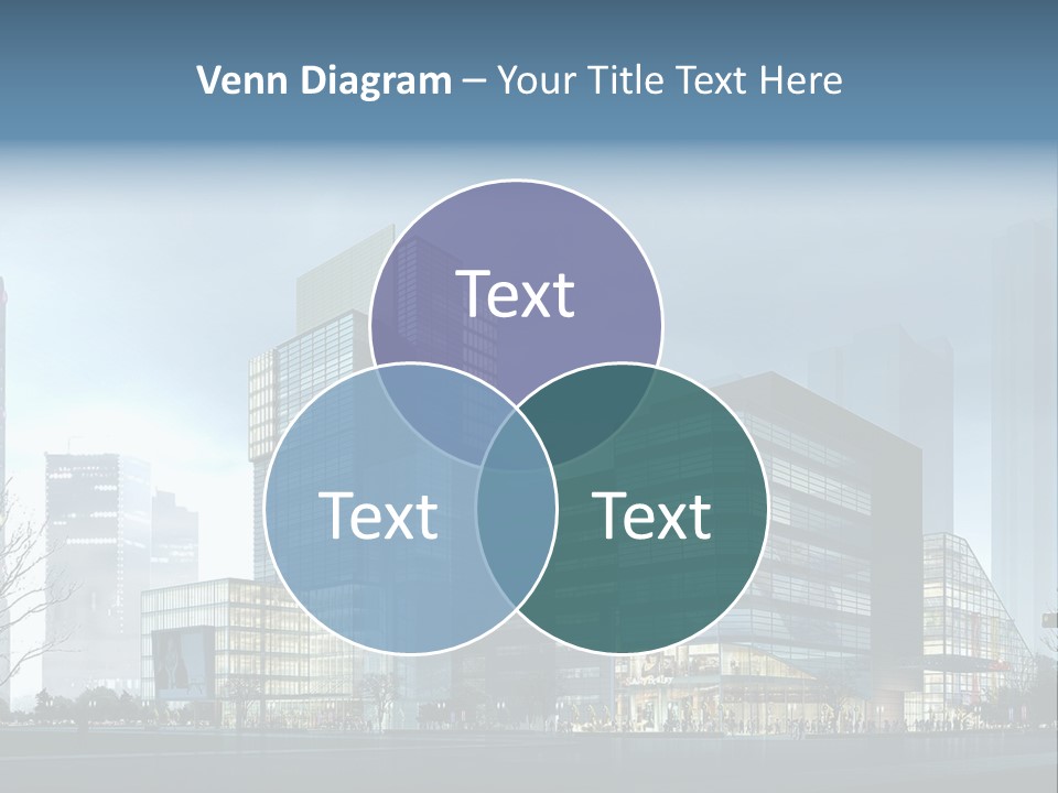 A Cityscape With Skyscrapers In The Background PowerPoint Template