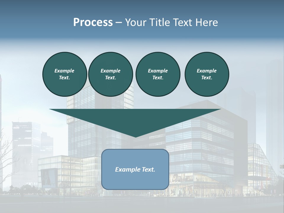 A Cityscape With Skyscrapers In The Background PowerPoint Template