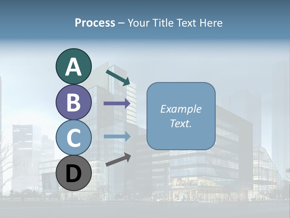 A Cityscape With Skyscrapers In The Background PowerPoint Template