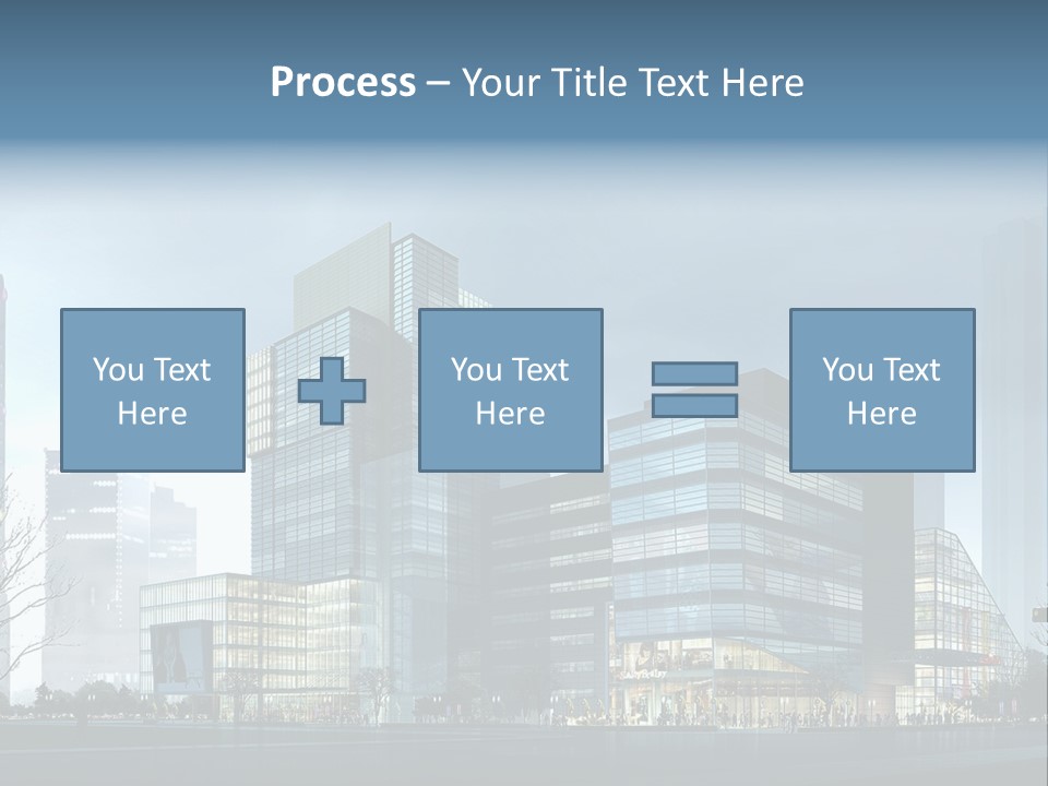A Cityscape With Skyscrapers In The Background PowerPoint Template