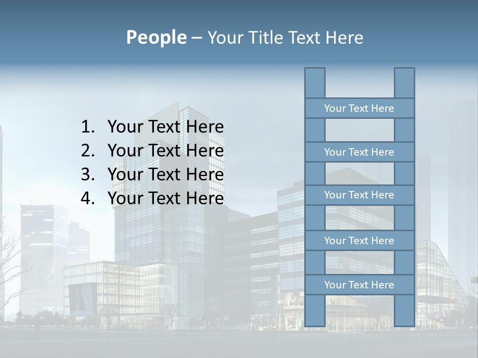 A Cityscape With Skyscrapers In The Background PowerPoint Template