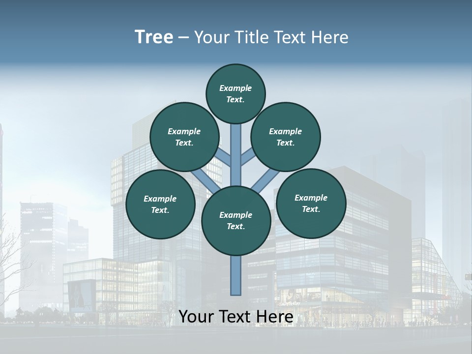 A Cityscape With Skyscrapers In The Background PowerPoint Template