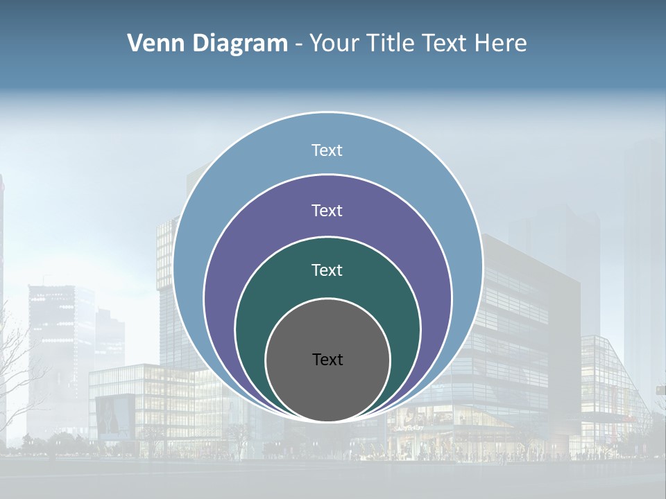 A Cityscape With Skyscrapers In The Background PowerPoint Template