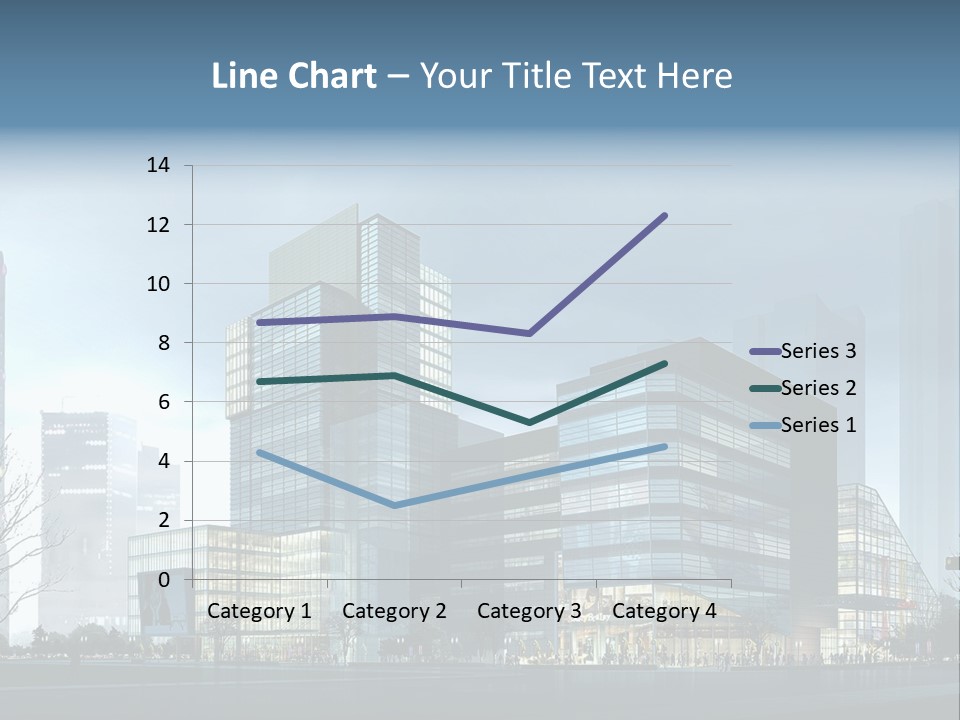 A Cityscape With Skyscrapers In The Background PowerPoint Template
