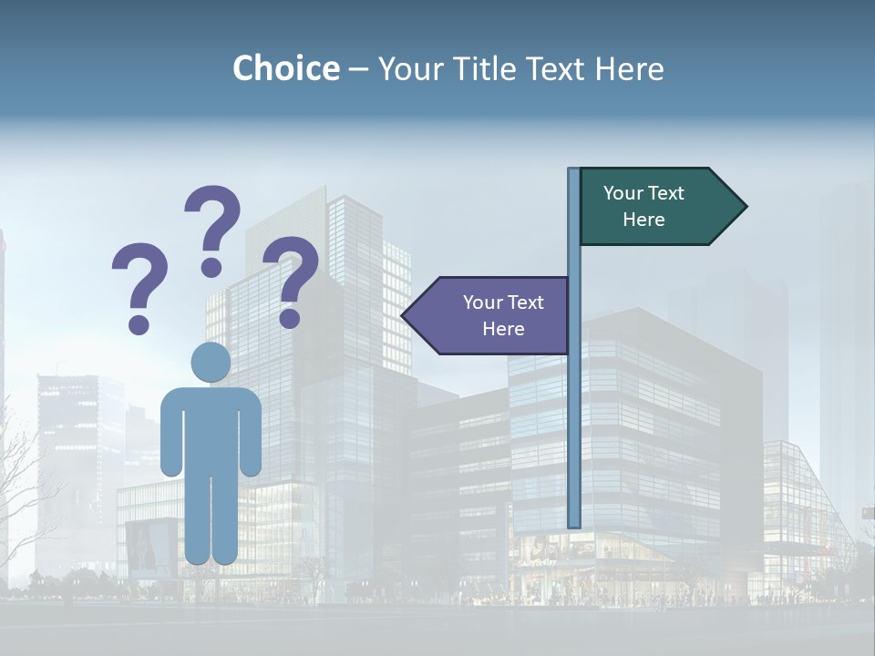 A Cityscape With Skyscrapers In The Background PowerPoint Template