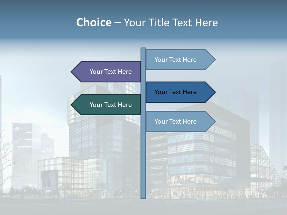 A Cityscape With Skyscrapers In The Background PowerPoint Template