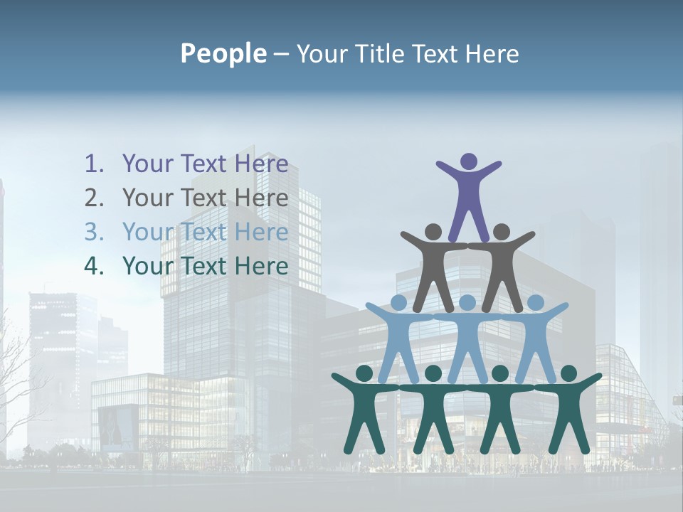 A Cityscape With Skyscrapers In The Background PowerPoint Template