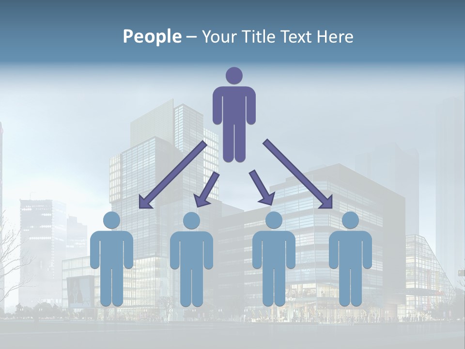 A Cityscape With Skyscrapers In The Background PowerPoint Template