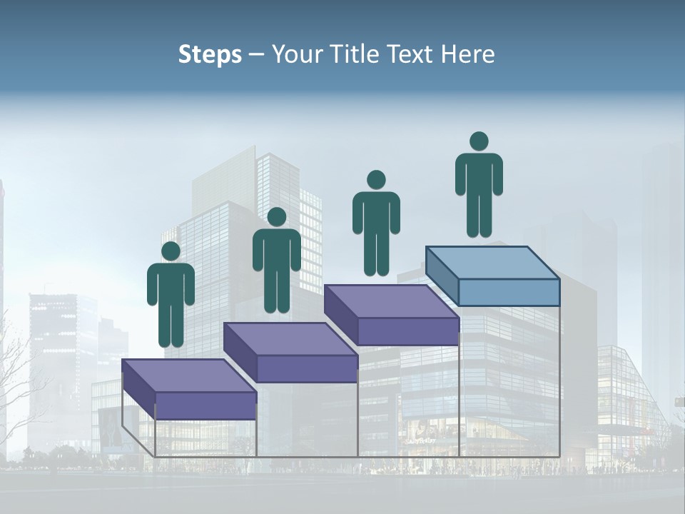 A Cityscape With Skyscrapers In The Background PowerPoint Template