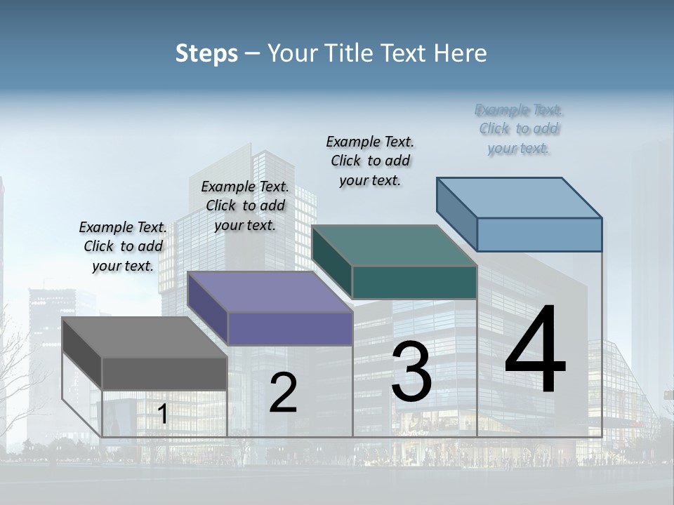 A Cityscape With Skyscrapers In The Background PowerPoint Template