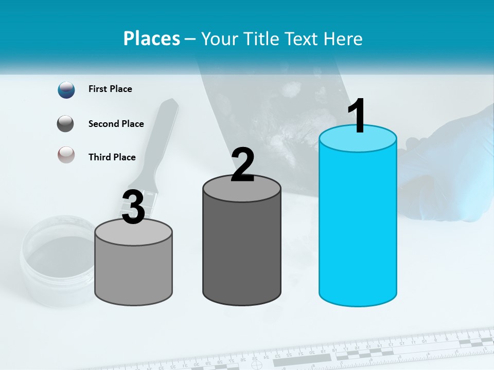 A Person In Blue Gloves Is Holding A Piece Of Paper PowerPoint Template