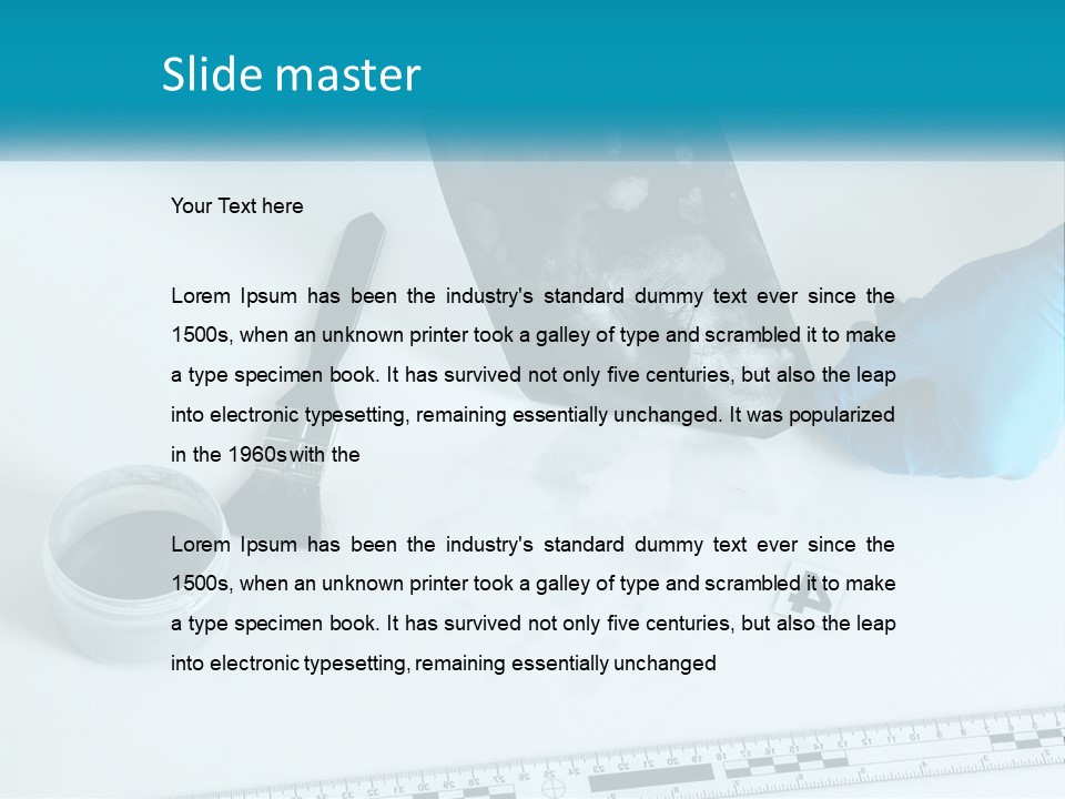 A Person In Blue Gloves Is Holding A Piece Of Paper PowerPoint Template