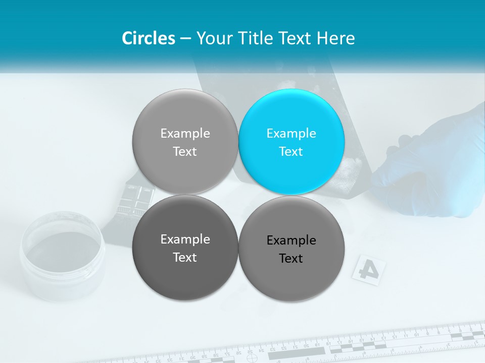 A Person In Blue Gloves Is Holding A Piece Of Paper PowerPoint Template