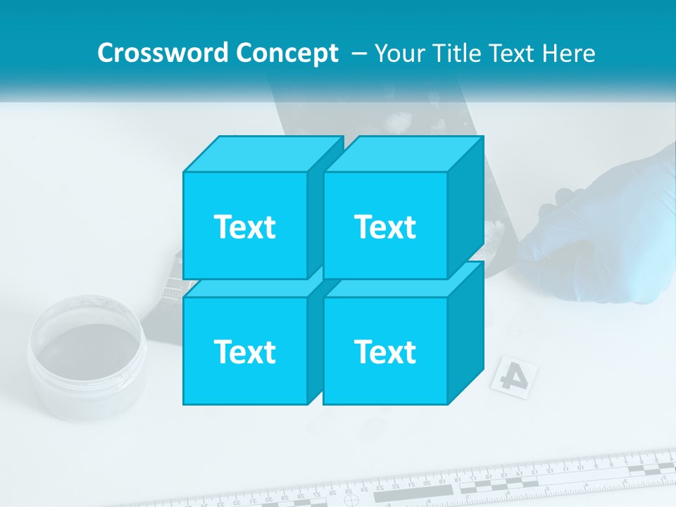 A Person In Blue Gloves Is Holding A Piece Of Paper PowerPoint Template