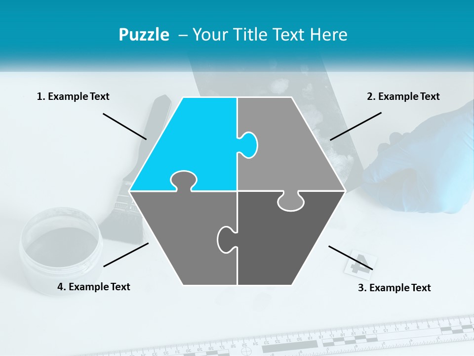 A Person In Blue Gloves Is Holding A Piece Of Paper PowerPoint Template