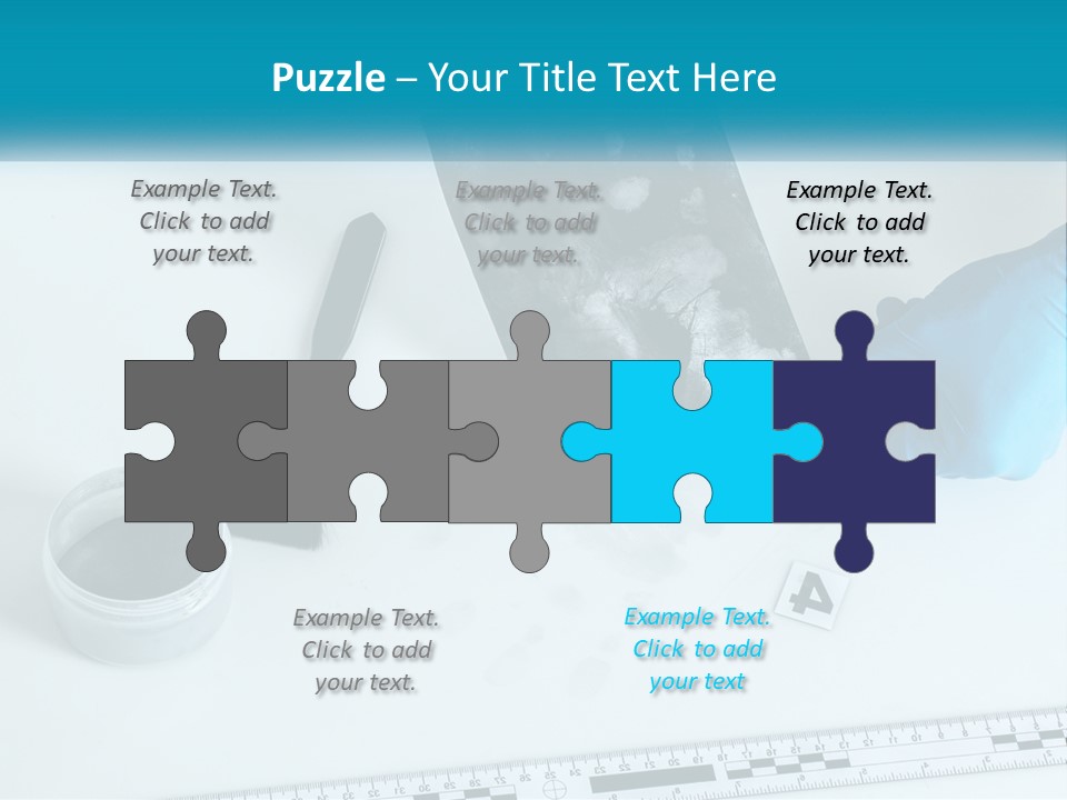 A Person In Blue Gloves Is Holding A Piece Of Paper PowerPoint Template