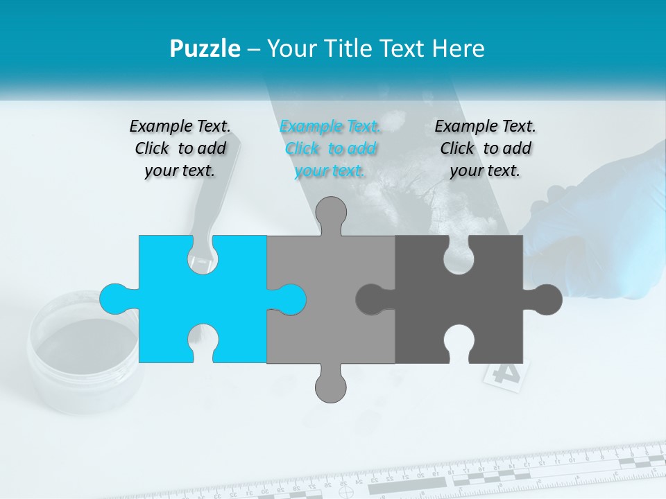 A Person In Blue Gloves Is Holding A Piece Of Paper PowerPoint Template