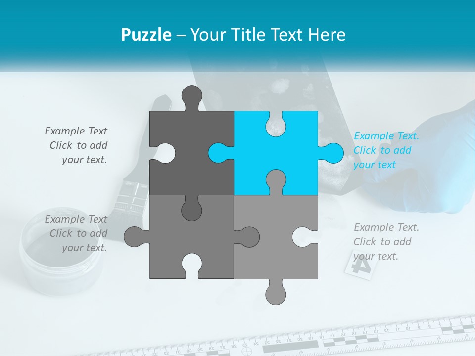 A Person In Blue Gloves Is Holding A Piece Of Paper PowerPoint Template