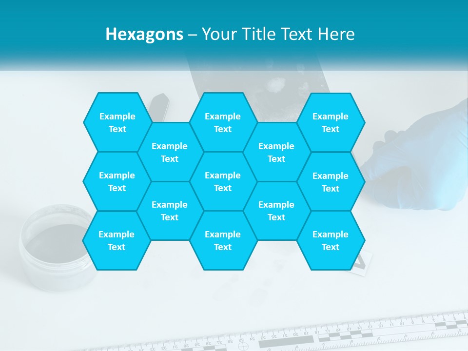 A Person In Blue Gloves Is Holding A Piece Of Paper PowerPoint Template