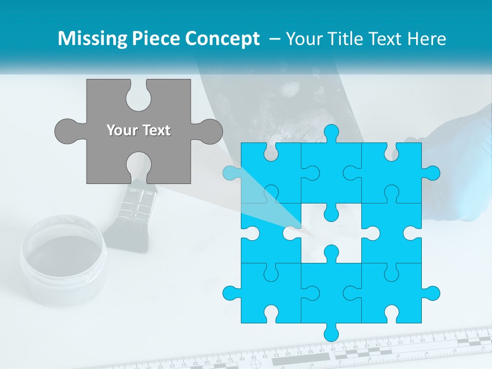 A Person In Blue Gloves Is Holding A Piece Of Paper PowerPoint Template