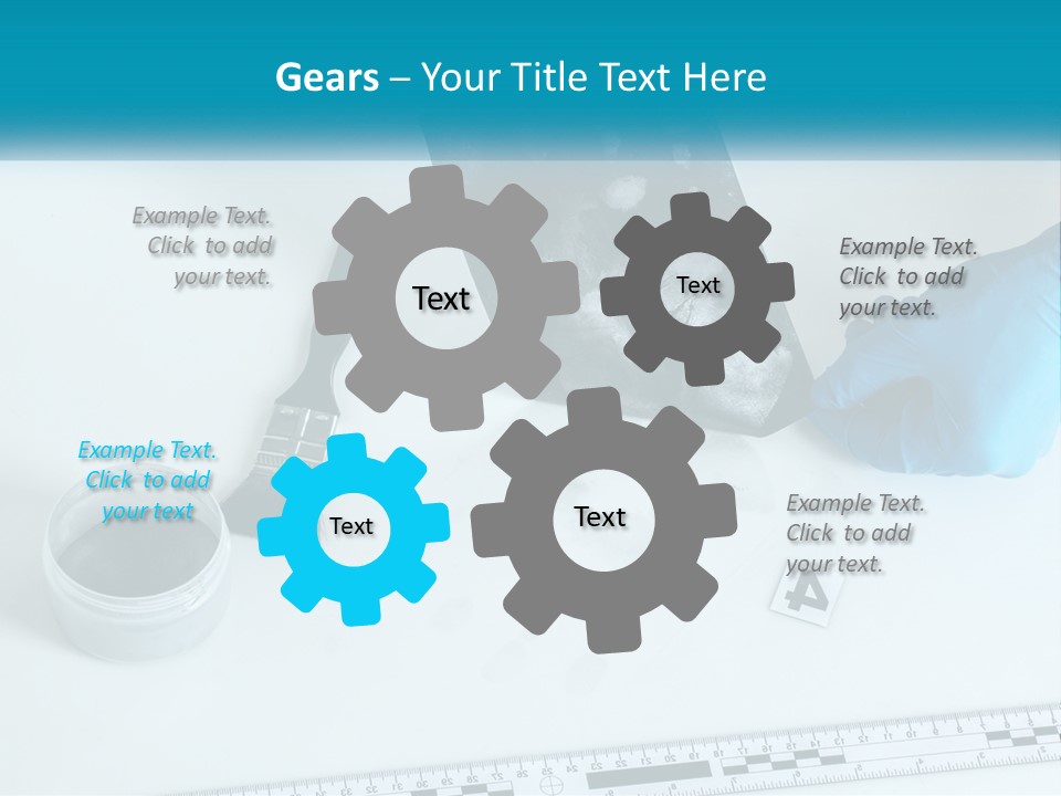 A Person In Blue Gloves Is Holding A Piece Of Paper PowerPoint Template