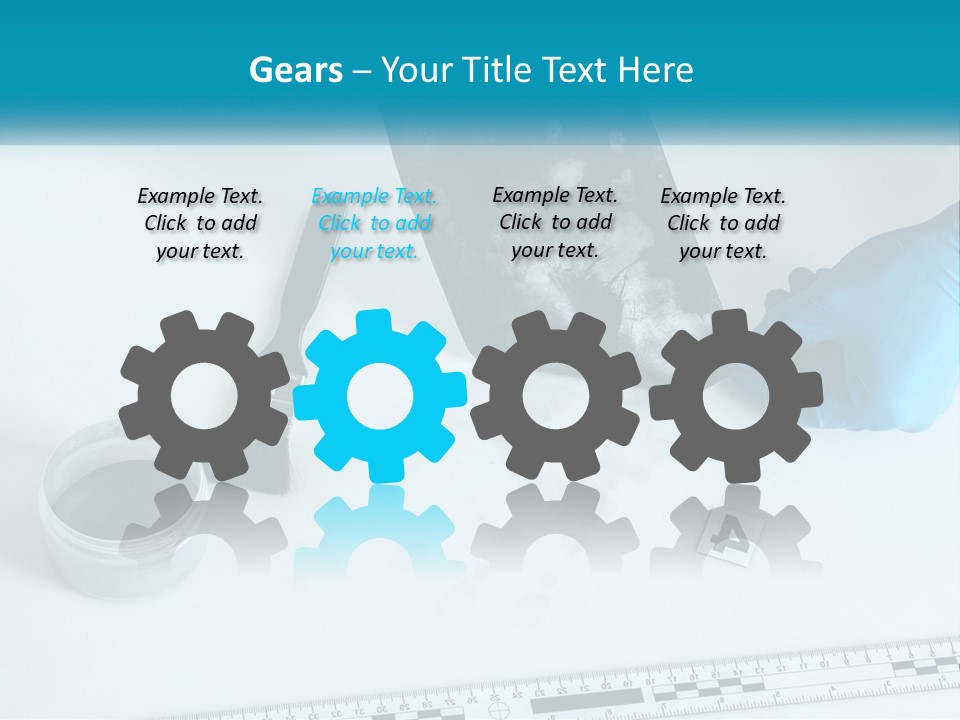 A Person In Blue Gloves Is Holding A Piece Of Paper PowerPoint Template