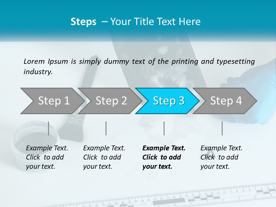 A Person In Blue Gloves Is Holding A Piece Of Paper PowerPoint Template